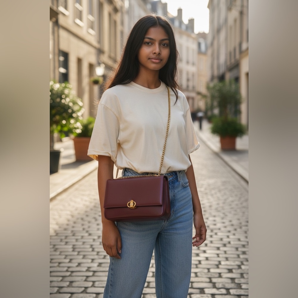 Vintage Celine chain shoulder bag